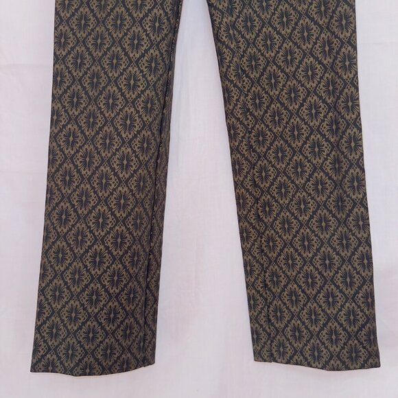 Soft Surroundings NWT Gold Leaf Print Ankle Length Pants size small - Picture 4 of 7